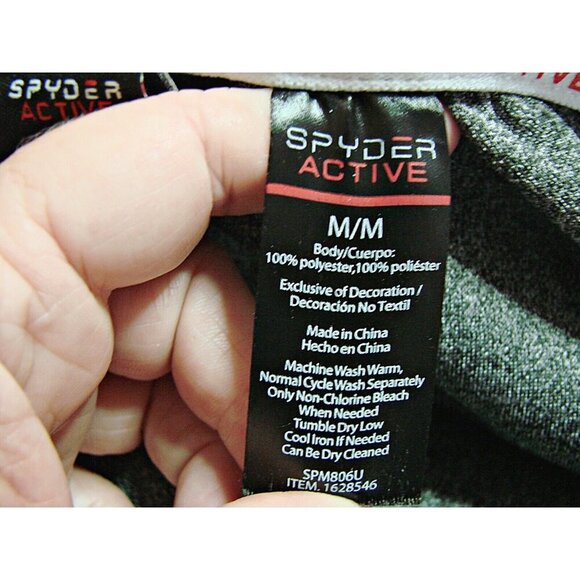 Spyder Active ProW-B Mens Jacket Gray Fill Zip Athletic Sportswear Active Size M - Picture 5 of 12